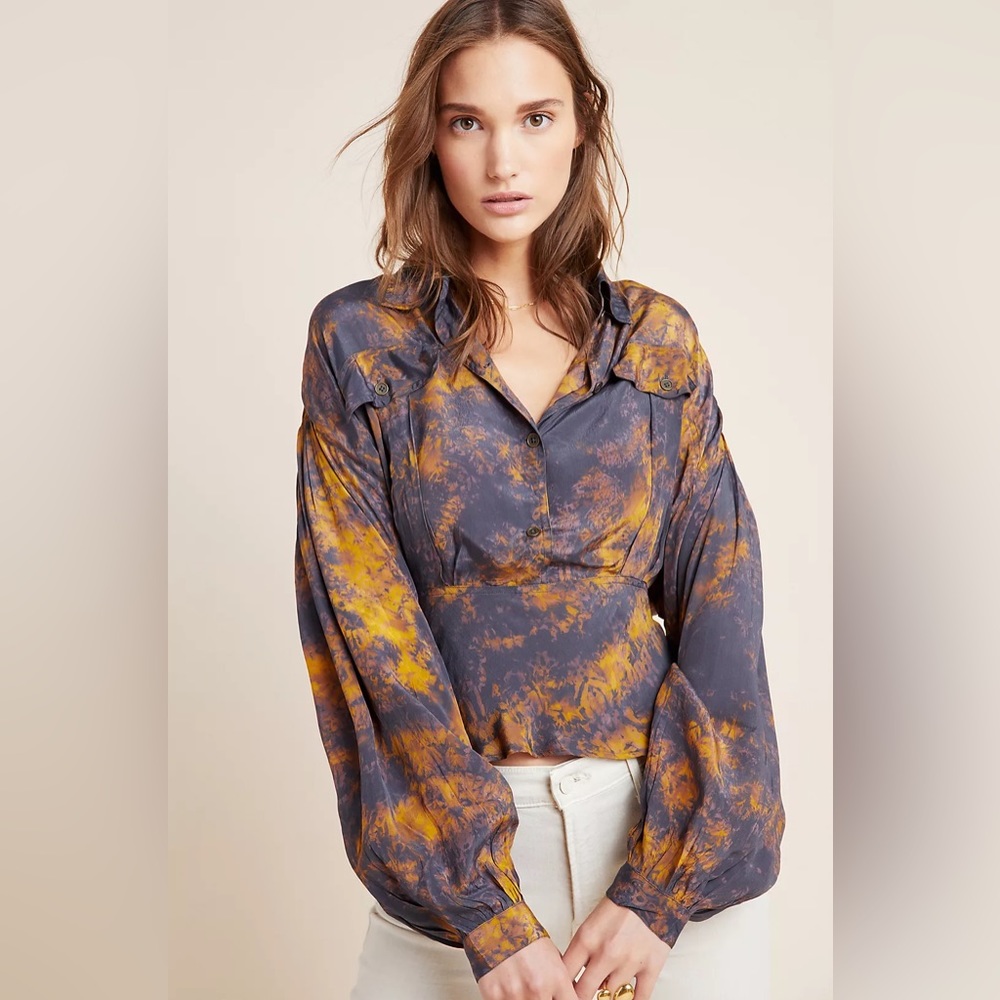 Mes Demoiselles Marteline Tie-Dye Buttondown Size 0